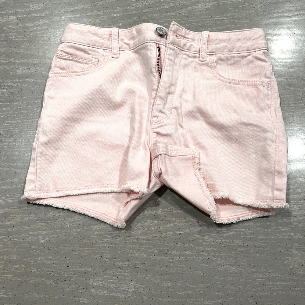 GAP high waist pink jean shorts